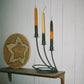 color block tapered candle trio