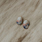 watercolor ovals porcelain earrings