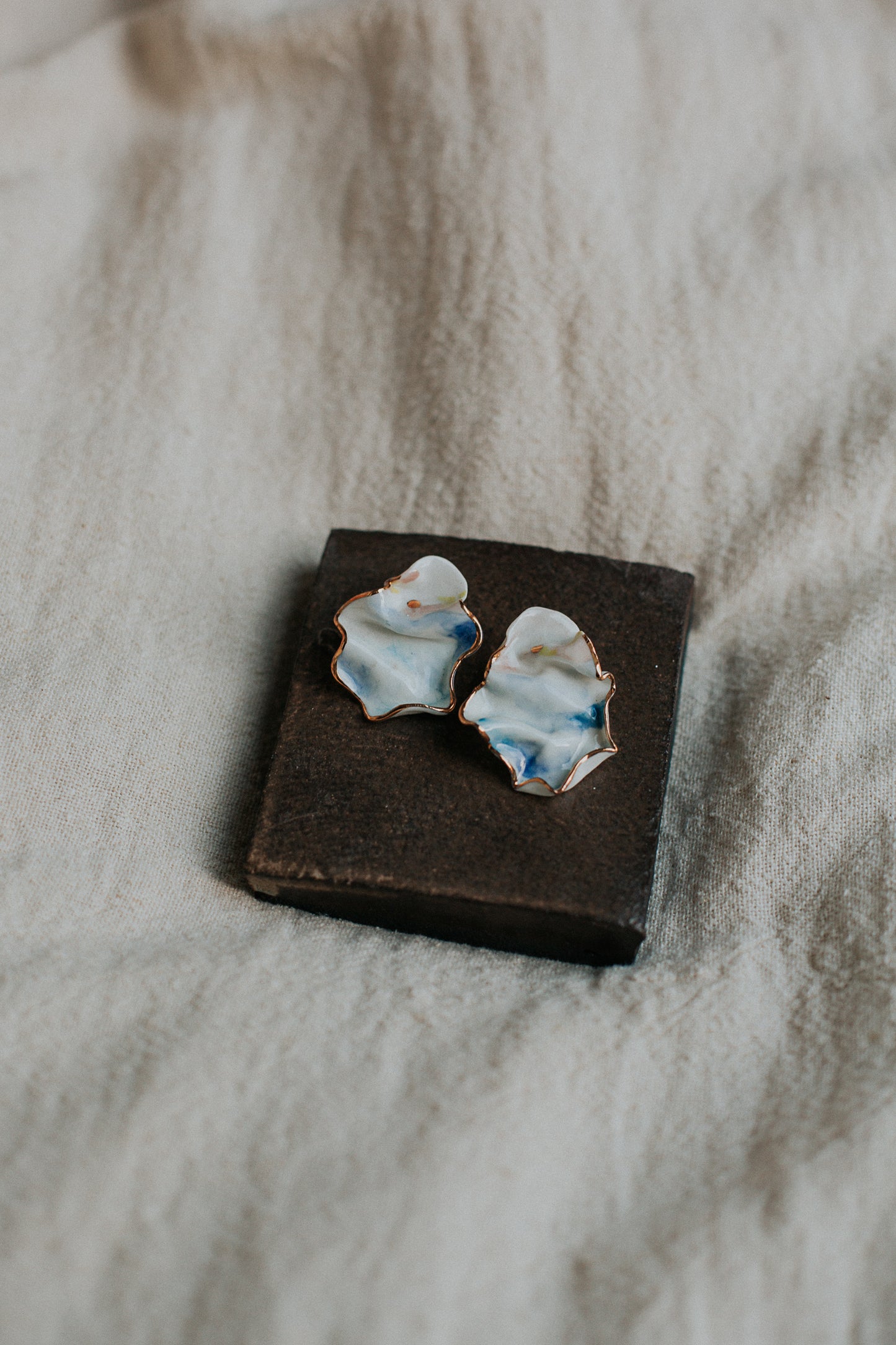 waterfall porcelain earrings