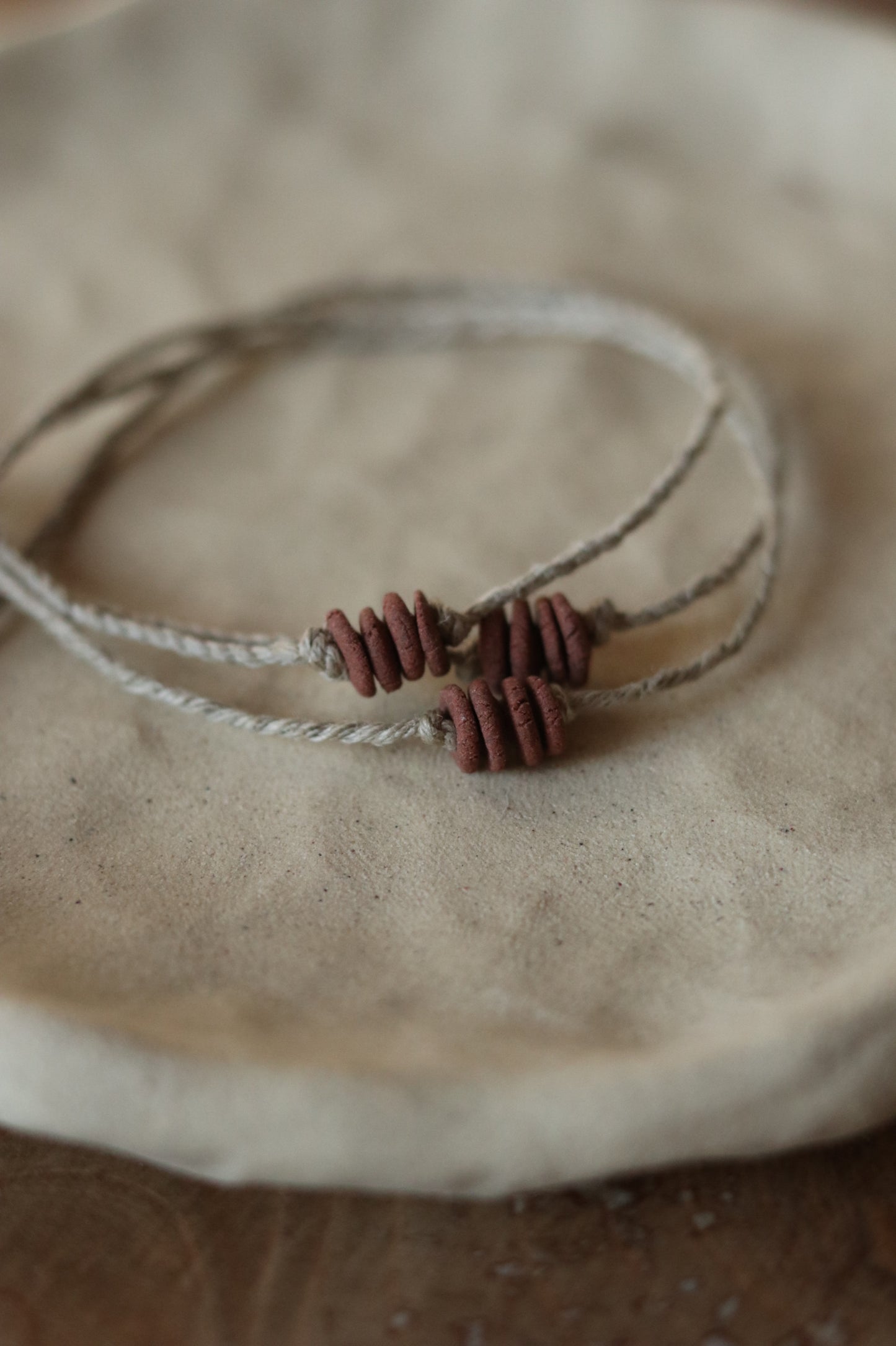 clay bead bracelet