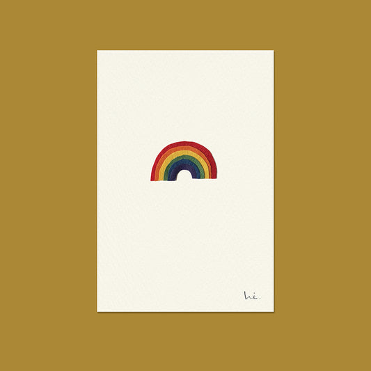 rainbow postcard